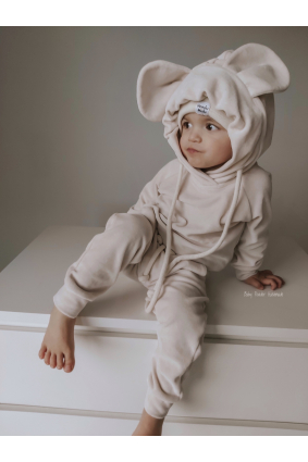 Welurowy dresik uszka unisex