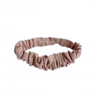 Crinkled headband in pure linen