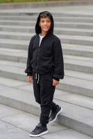 Chłopięcy komplet dresowy z rozpinaną bluzą z kapturem