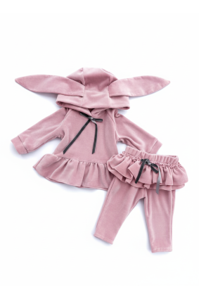 Velor tracksuit with bunny ears