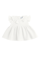 Muslin flared blouse with a collar