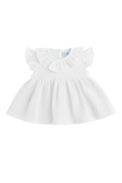 Muslin flared blouse with a collar