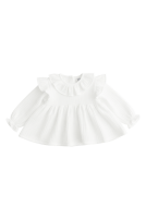 Muslin flared blouse with a collar