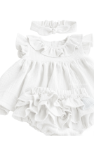 Muslin flared blouse with a collar