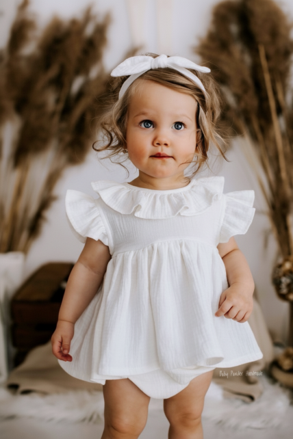 Muslin flared blouse with a collar