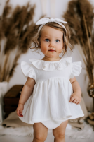 Muslin flared blouse with a collar