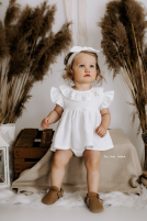 Muslin flared blouse with a collar