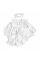 Muslin flared blouse with a collar