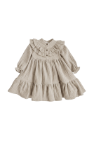 Muslin dress with a ruffle