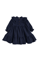 Muslin dress with a ruffle