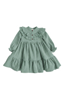 Muslin dress with a ruffle