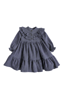Muslin dress with a ruffle