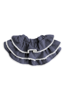Muslin skirt with three frills and lace