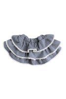 Muslin skirt with three frills and lace