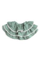 Muslin skirt with three frills and lace