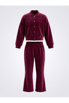 Welurowy komplet Cherry
